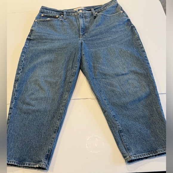 Madewell Balloon Jeans Women Sz 31 P Denim Blue Gently Worn - Picture 4 of 14